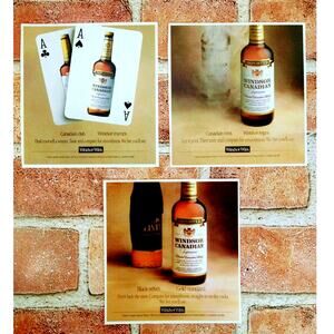 1988 Windsor Canadian Wins‎ Set of 3 Cards Bottle Gold Standard Vtg Print Ads